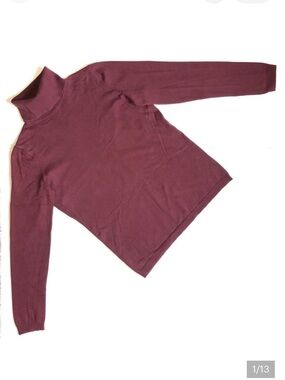 Talbots Maroon Burgundy Turtleneck Sweater Small